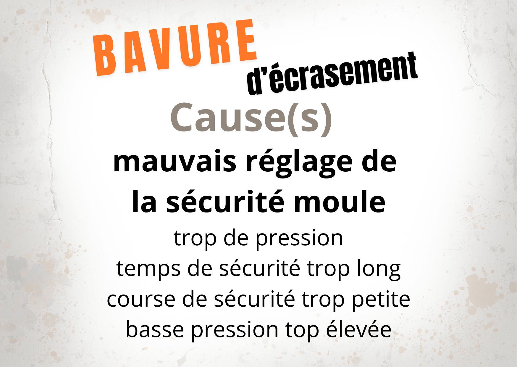 Bavure d'écrasement